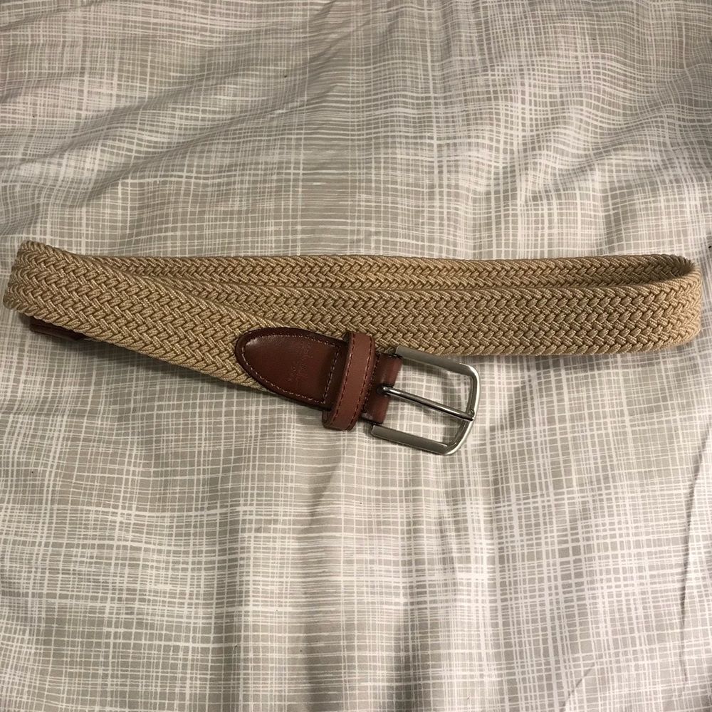 Stretchy Web Elastic tan beige belt
